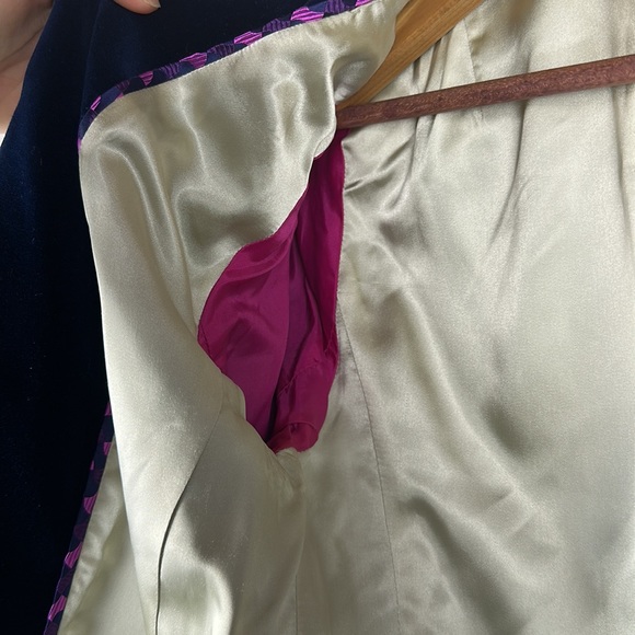 J. Crew Dark Navy Velvet Blazer Jacket Women’s 8 - Picture 7 of 8